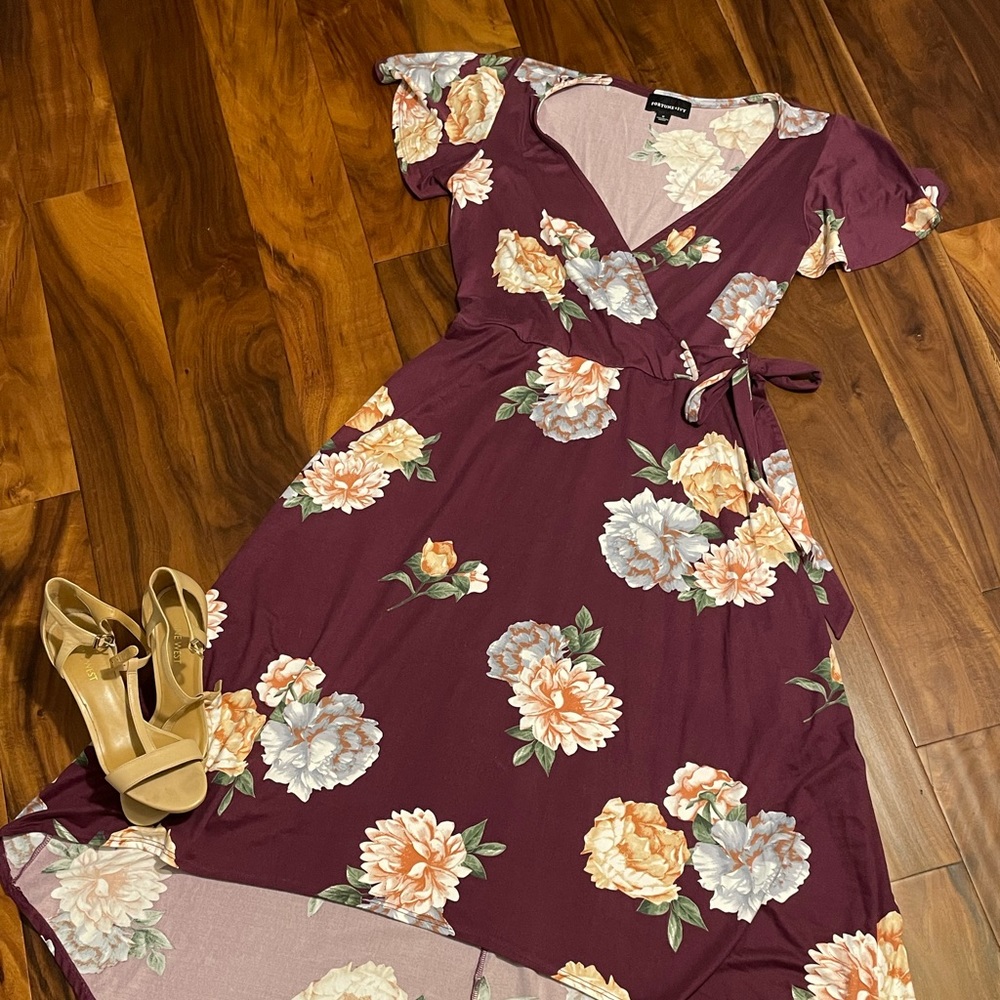 Fortune + Ivy faux wrap dress
